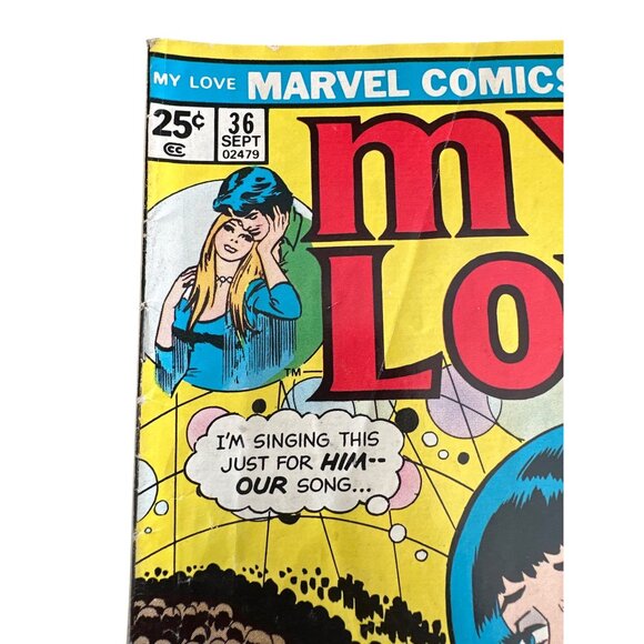 Marvel Comics Group My Love Issue 36 September 1975 Romantic Bagged Boarded - Picture 2 of 5